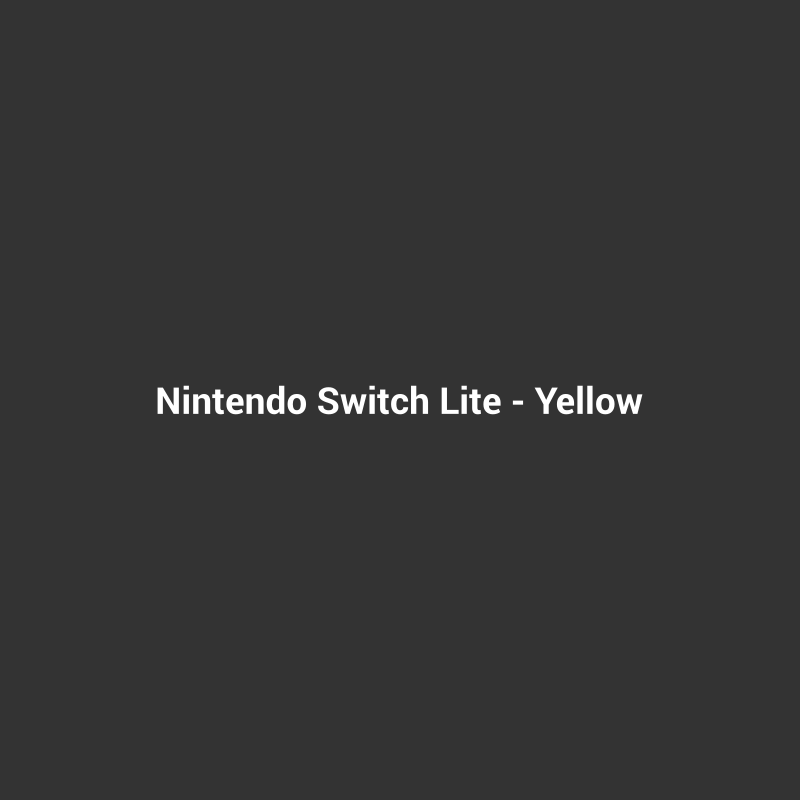 nintendo switch lite - yellow