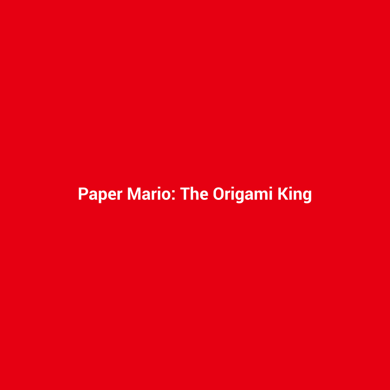 paper mario: the origami king