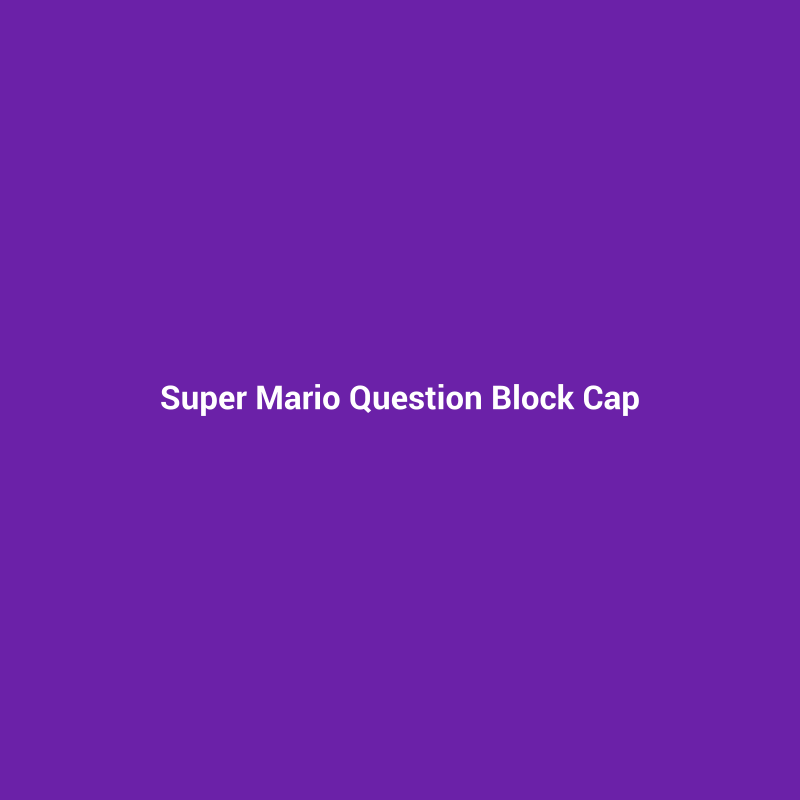 super mario question block cap