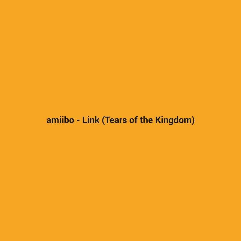 amiibo - link (tears of the kingdom)